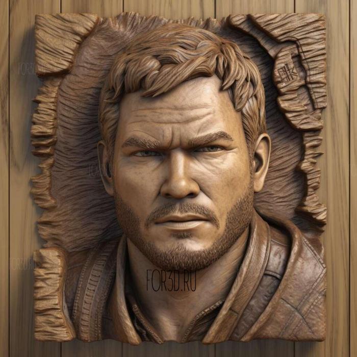 chris pratt 3 stl model for CNC